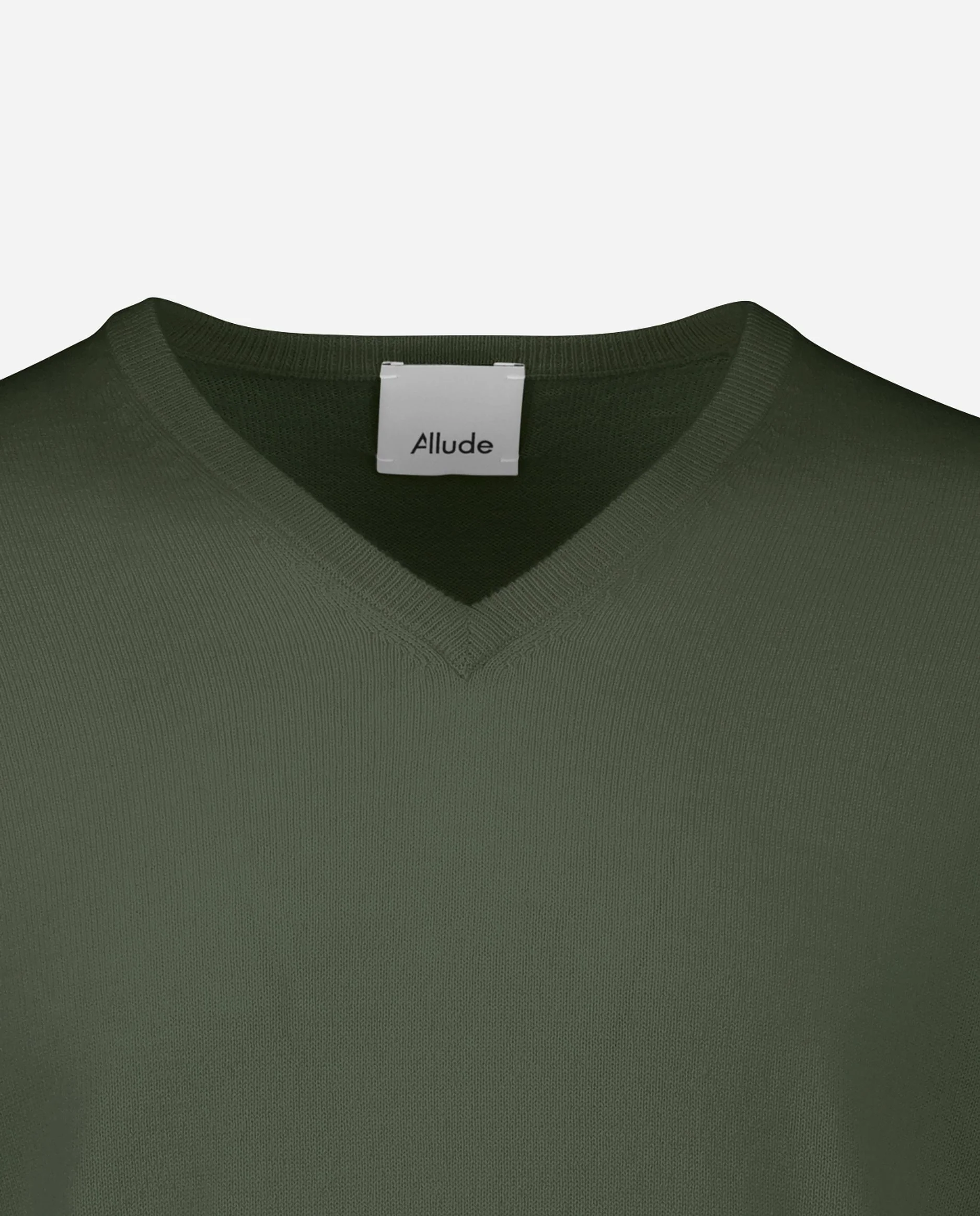 V-Ausschnitt Pullover aus Cashmere in Grün - Image 6