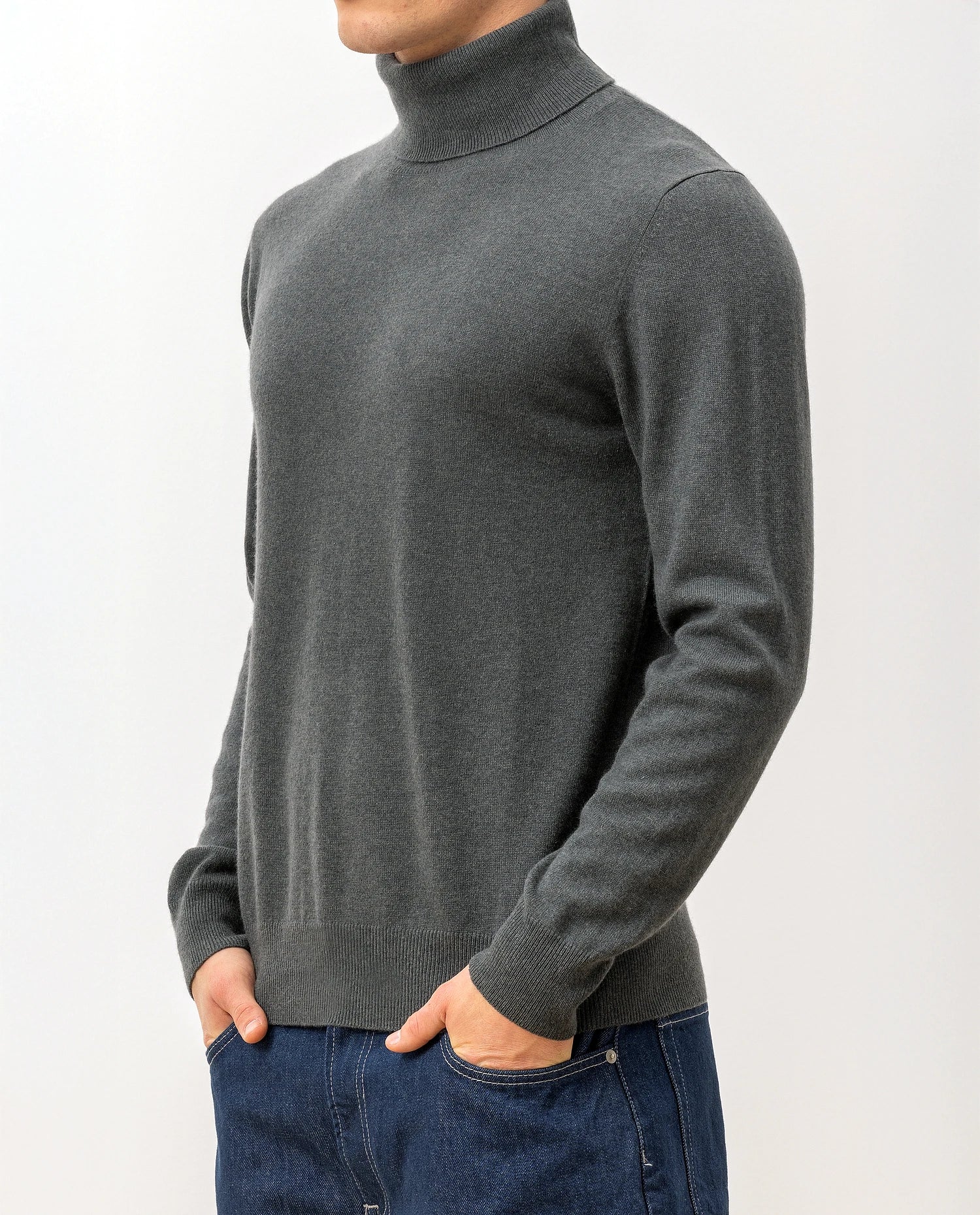 Rollkragen Pullover aus Cashmere in Grün - Image 3