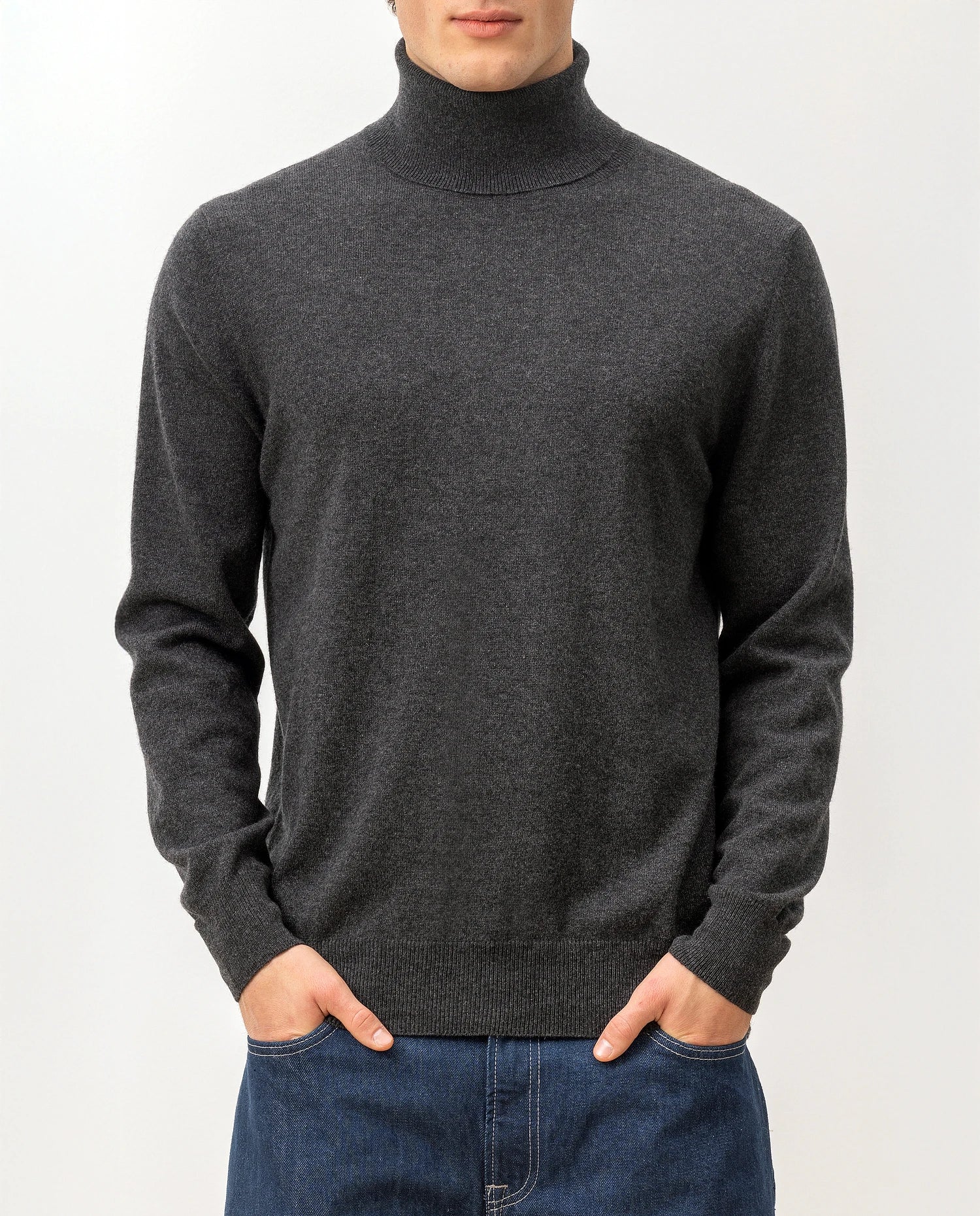 Rollkragen Pullover aus Cashmere in Grau - Image 3