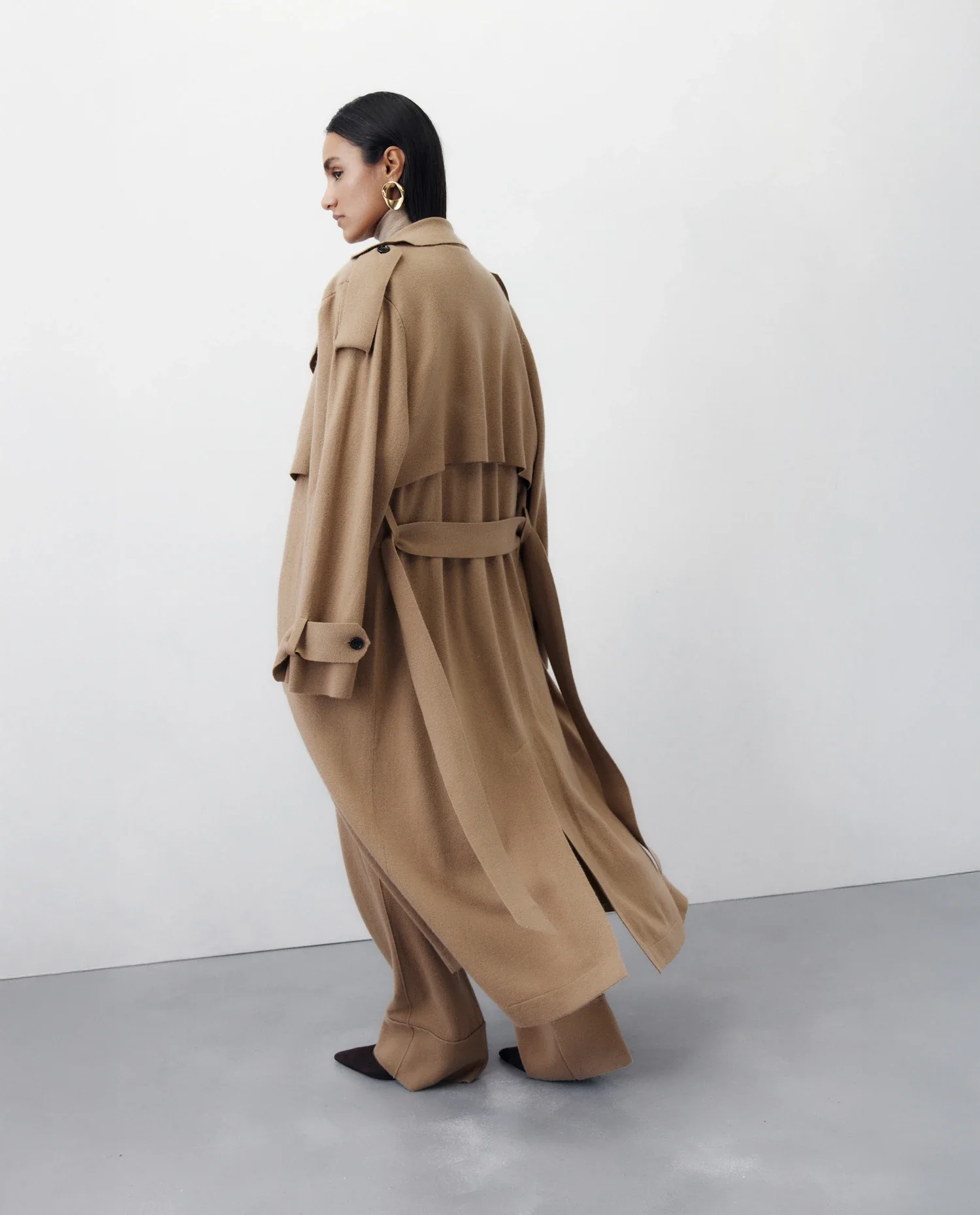 Woll-Mischung Hose in Beige - Image 3