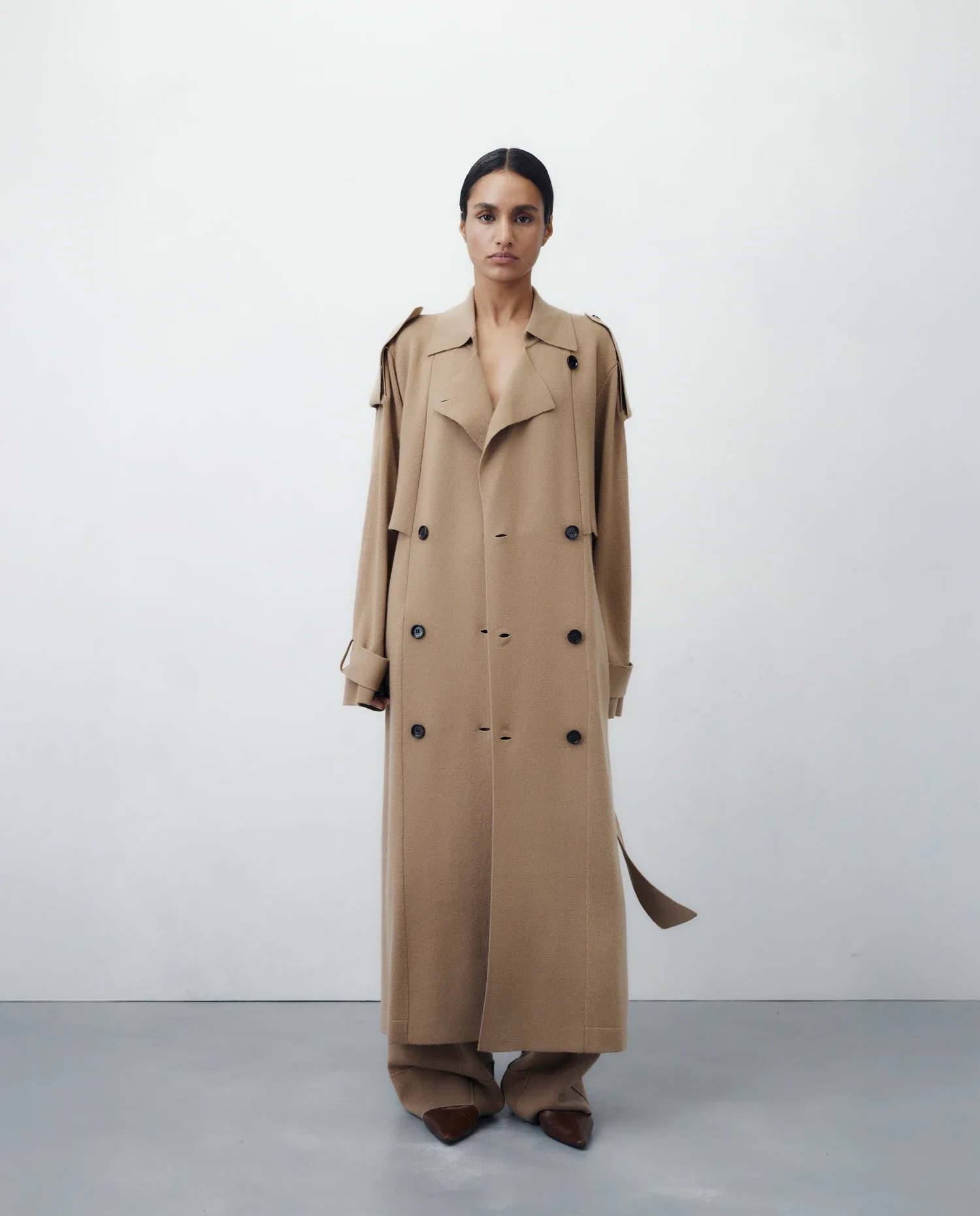 Woll-Mischung Hose in Beige - Image 6