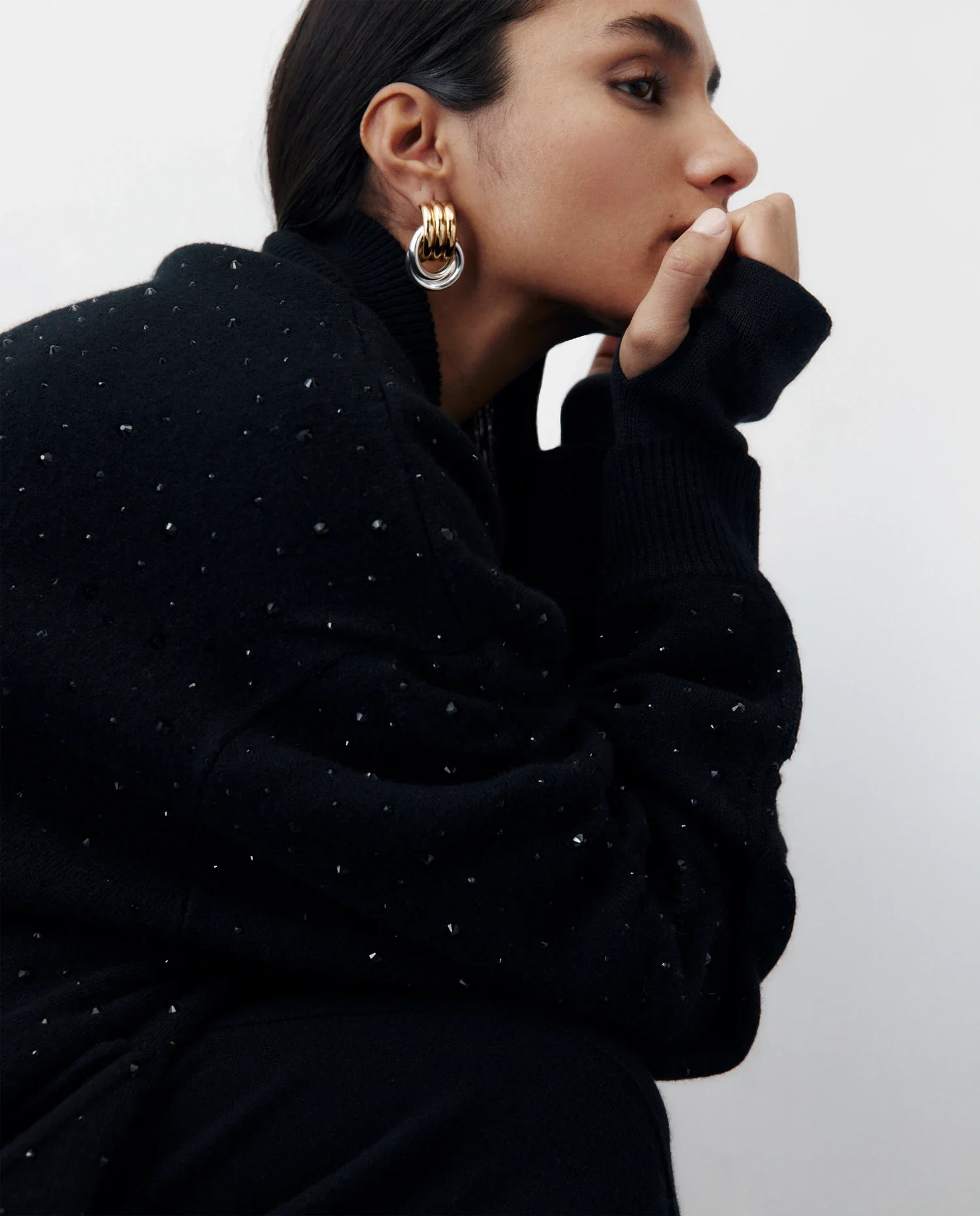 Woll-Mischung Hose in Schwarz - Image 7