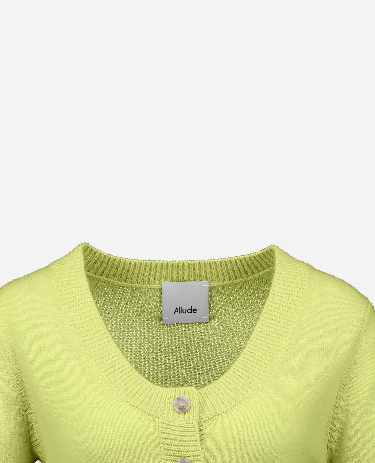 Cashmere Strickjacke in Gelb - Image 3