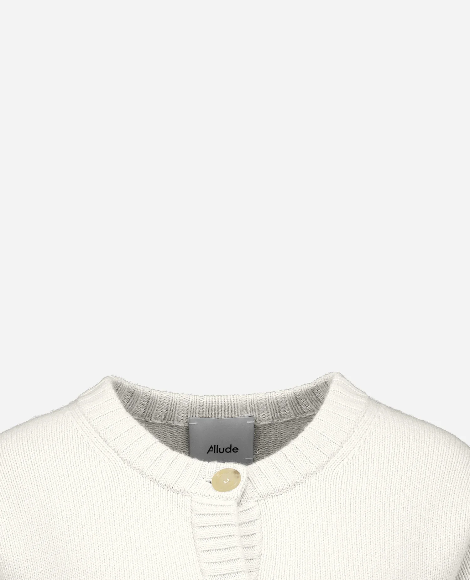 Cashmere Strickjacke in Weiß - Image 3