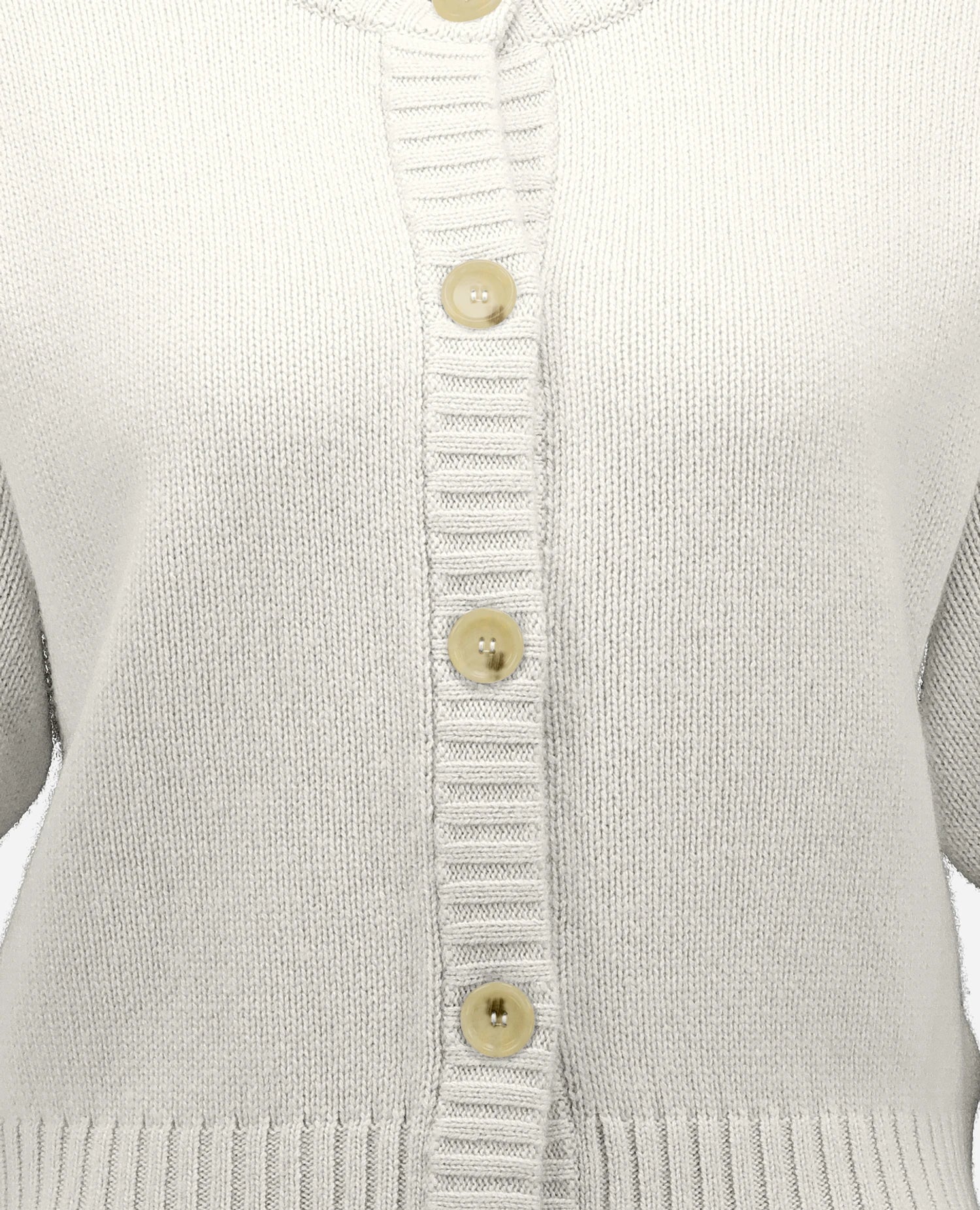 Cashmere Strickjacke in Weiß - Image 4