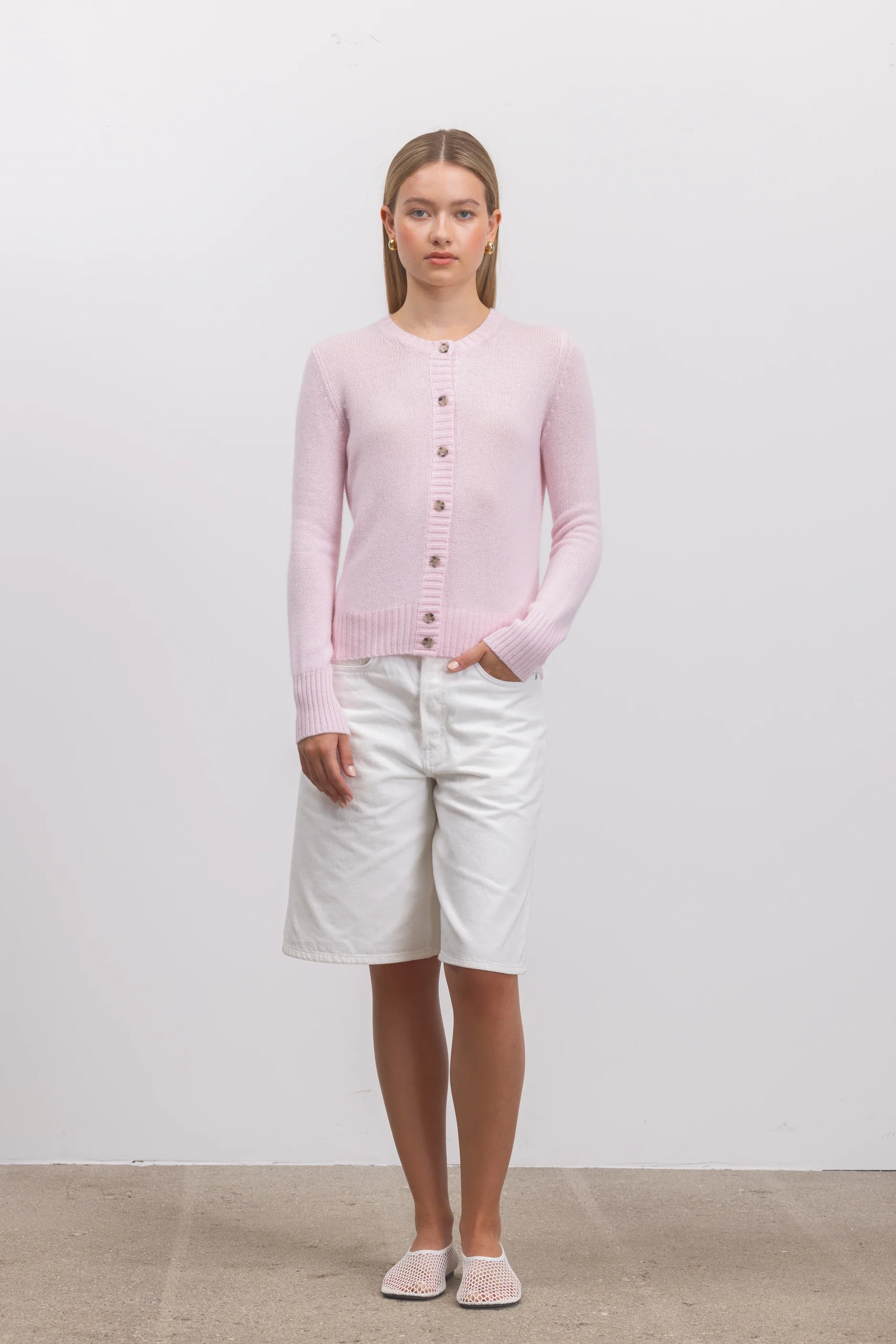 Cashmere Strickjacke in Rose - Image 5