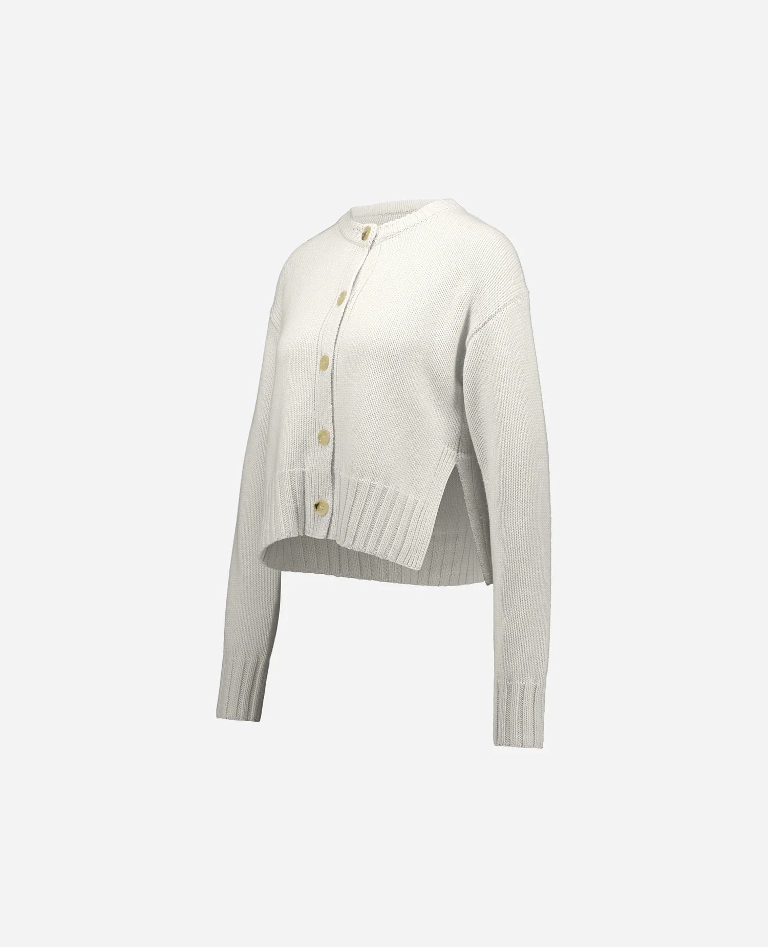 Woll-Mischung Strickjacke in Weiß - Image 3