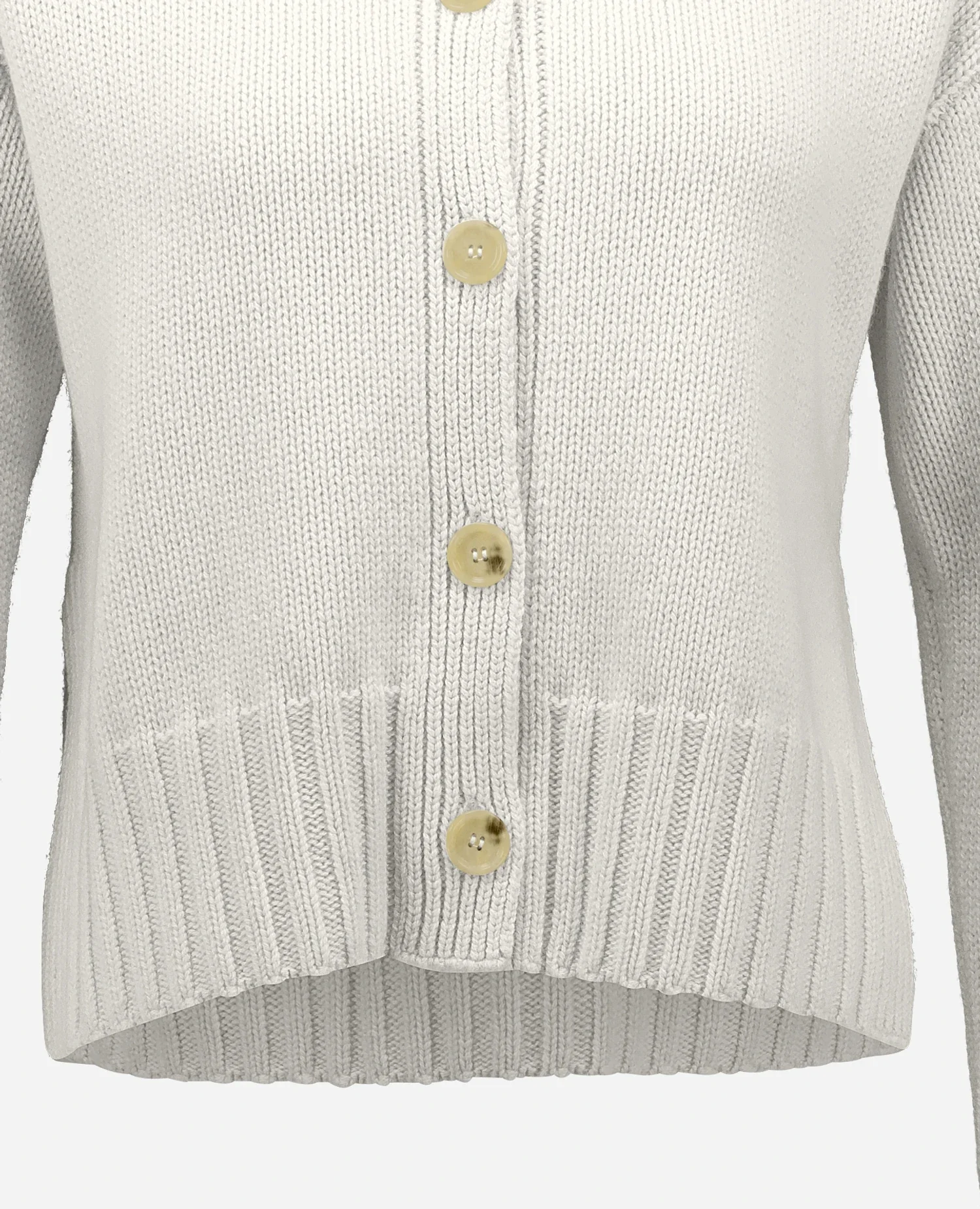 Woll-Mischung Strickjacke in Weiß - Image 4