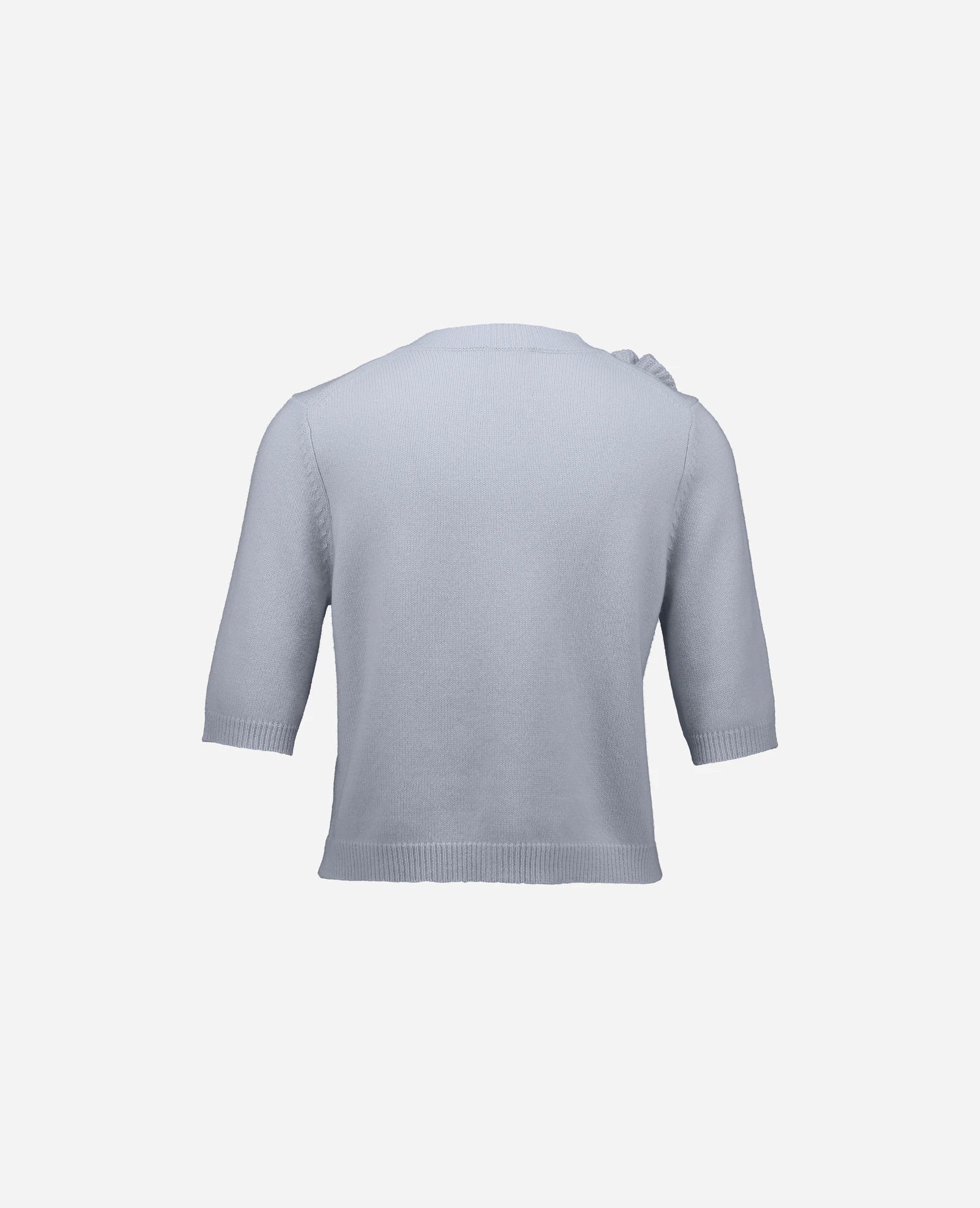 Woll-Mischung Strickjacke in Blau - Image 6