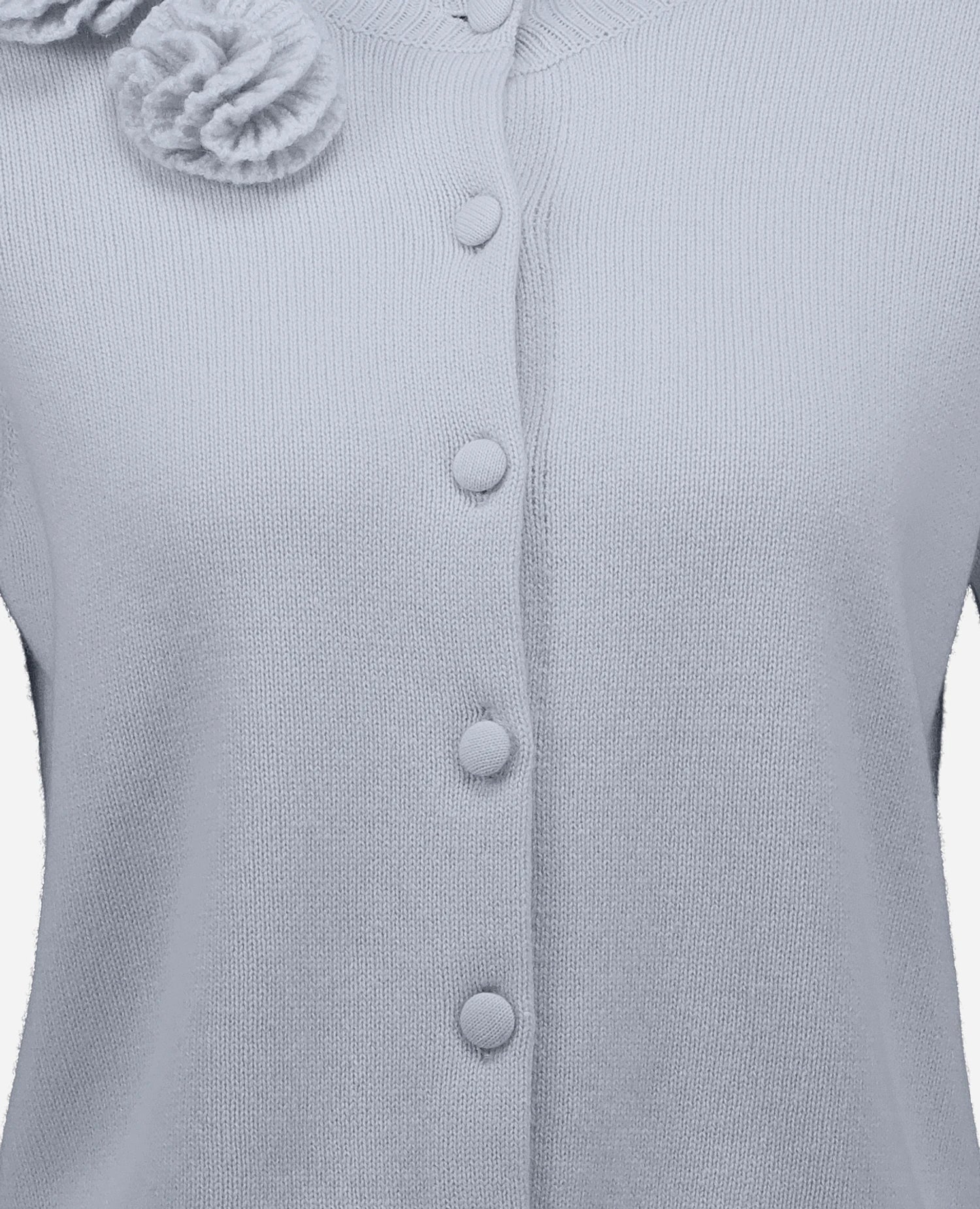 Woll-Mischung Strickjacke in Blau - Image 8