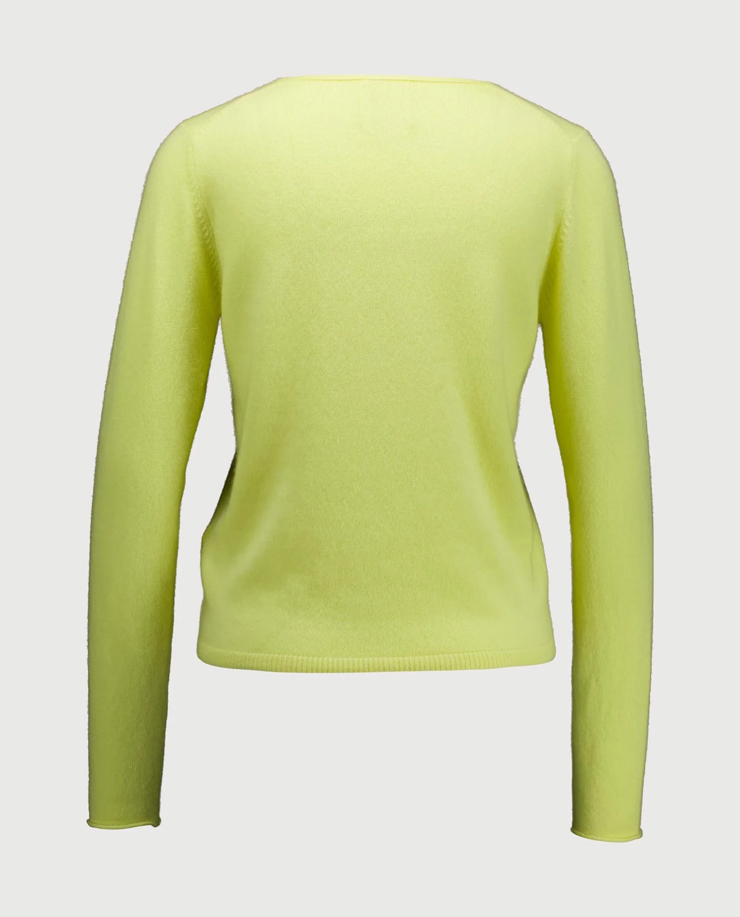 Cashmere Strickjacke in Gelb - Image 4