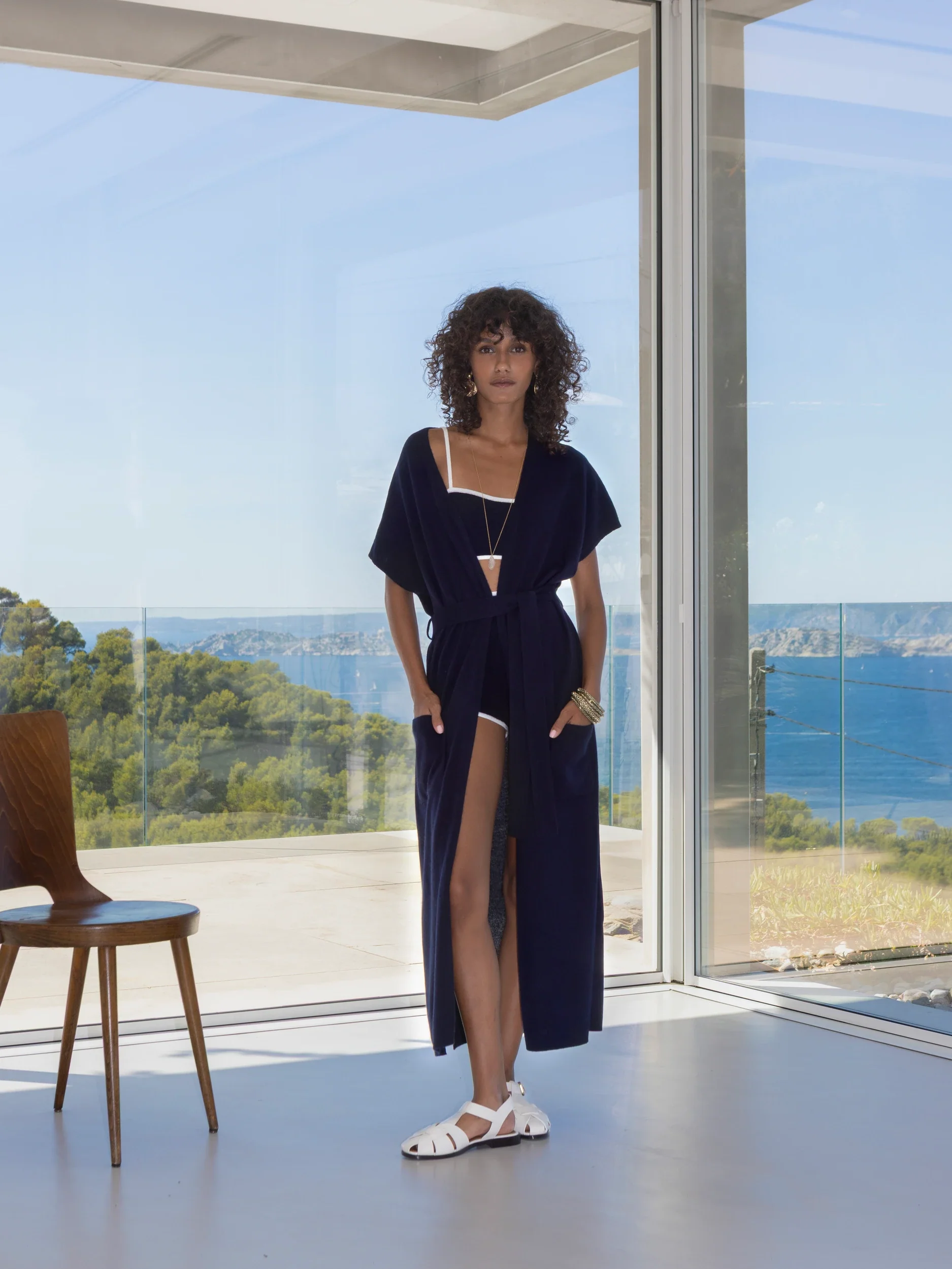 Cashmere Top in Navy - Image 9