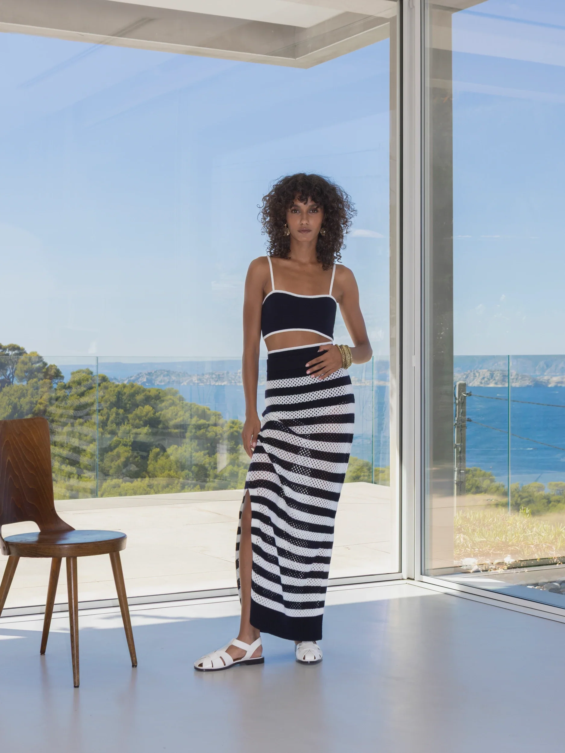 Cashmere kurze Hose in Navy - Image 6