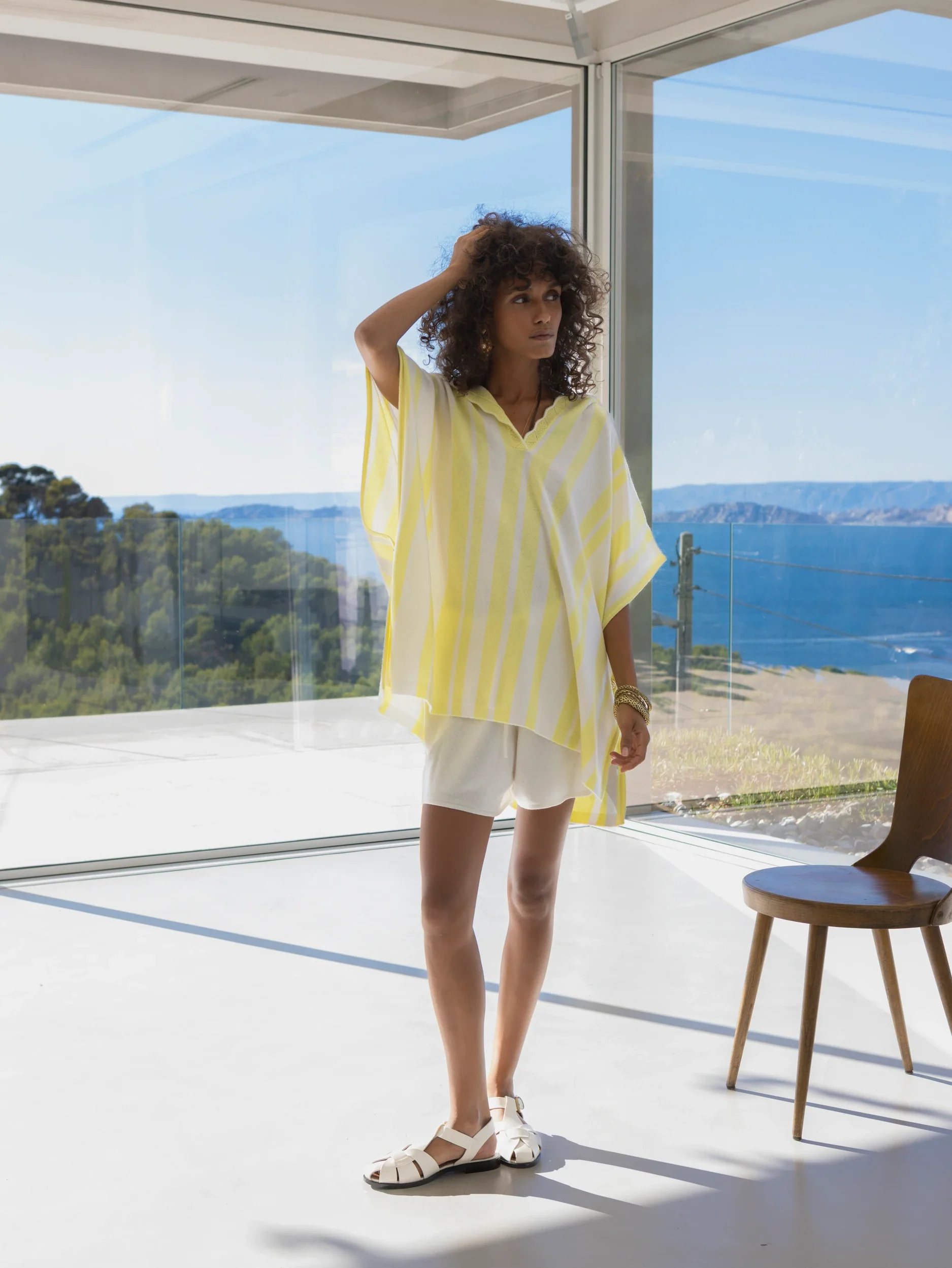 Cashmere kurze Hose in Weiß - Image 10