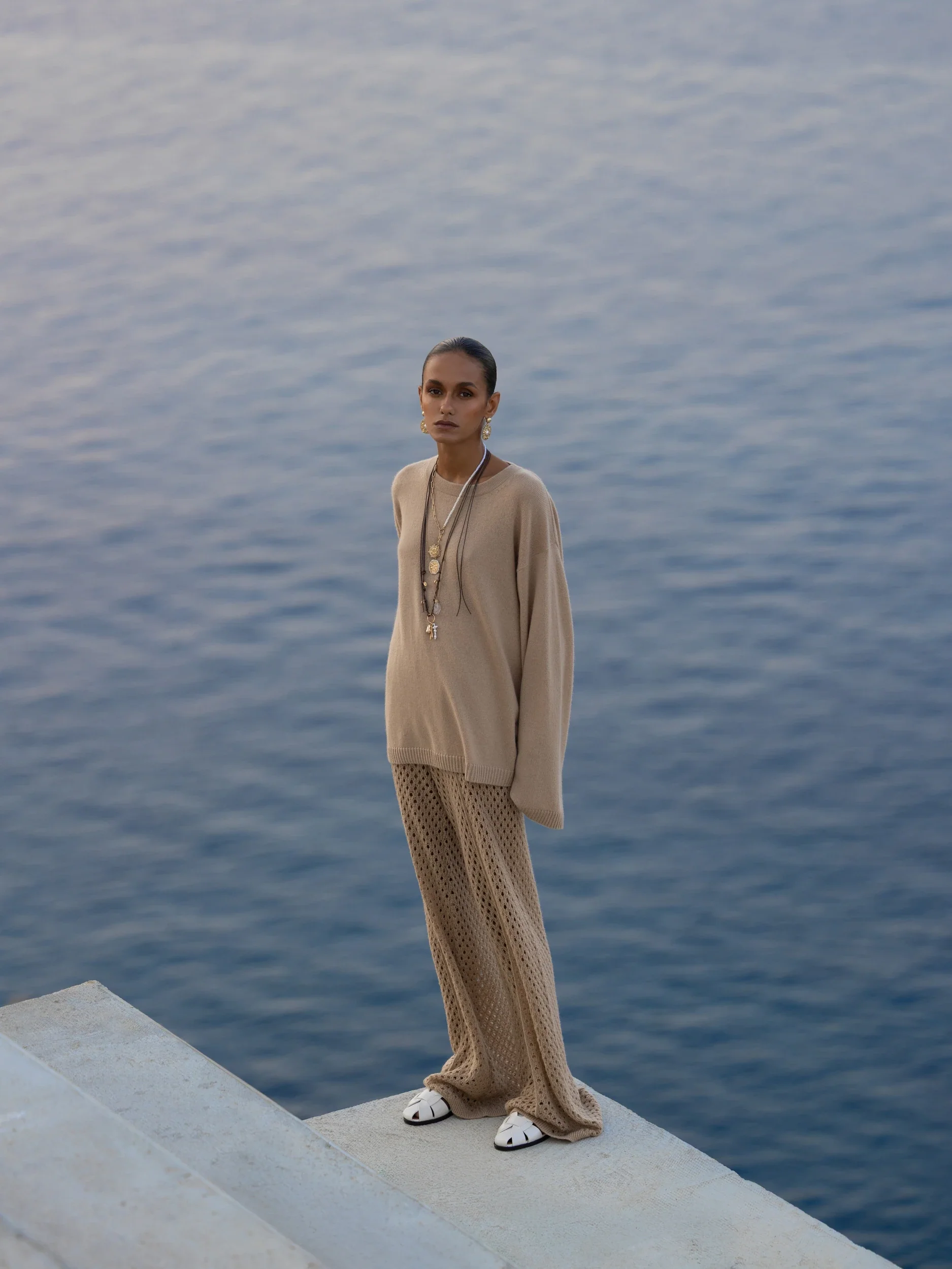 Woll-Mischung Hose in Beige - Image 4