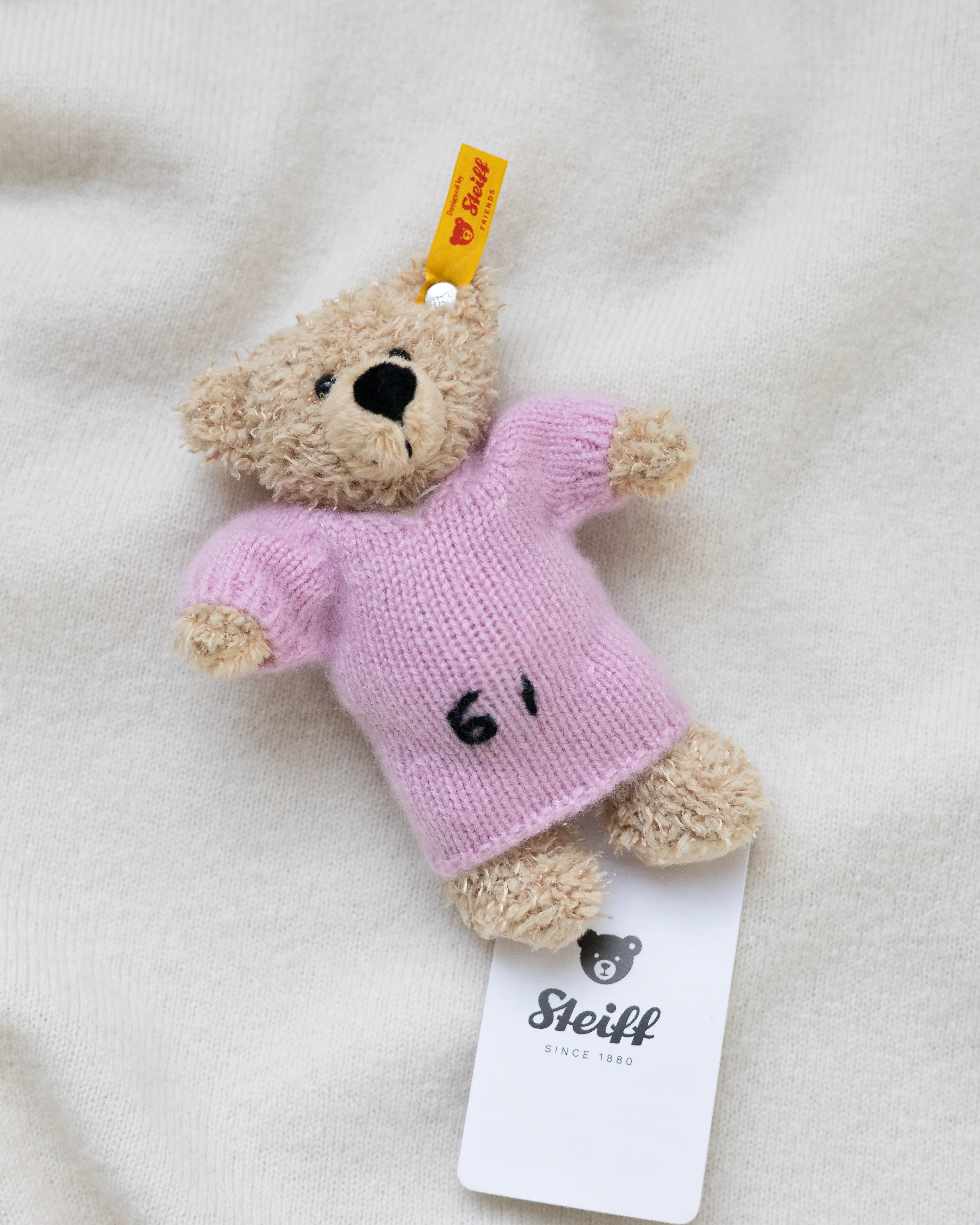 Allude Cashmere Charm Taschen Anhänger – Original Steiff Teddy - Image 6